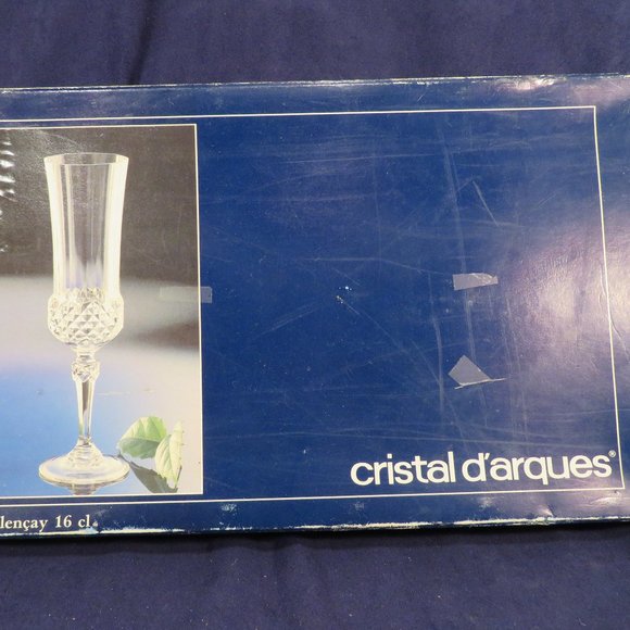 *Vintage* Set of 6 Cristal D'Arques Champagne Flute Lead Crystal Valencay (K407) - Picture 5 of 7